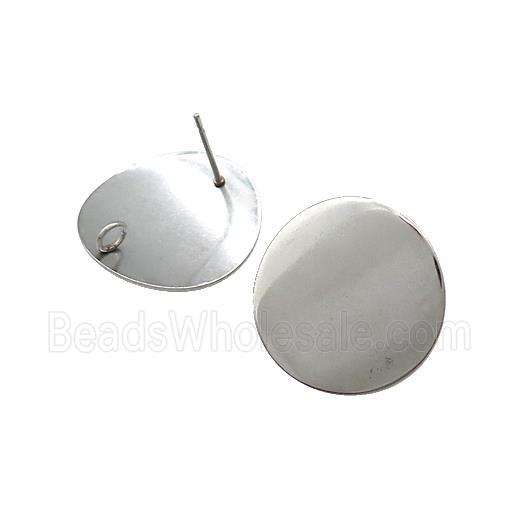 Raw Stainless Steel Stud Earrings