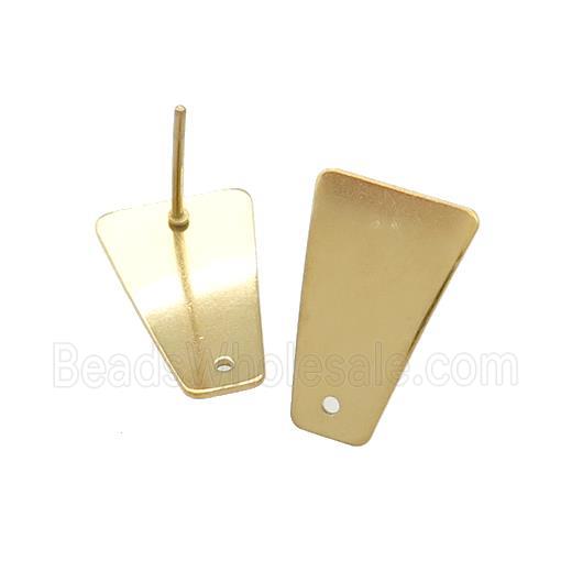 Stainless Steel Stud Earring Gold Plated