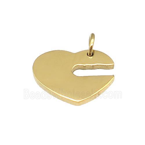 Heart Mouth Charms Stainless Steel Pendant Gold Plated