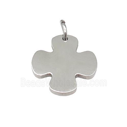Raw Stainless Steel Cross Pendant