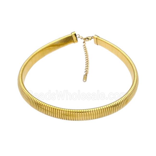 Stainless Steel Necklace Gold Plated