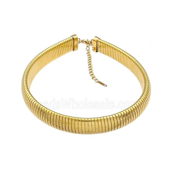Stainless Steel Necklace Gold Plated