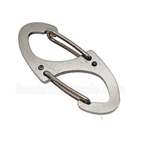 Raw Stainless Steel Carabiner Clasp