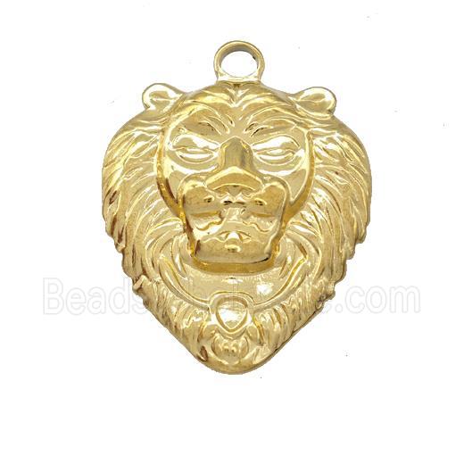 Stainless Steel Lion Pendant Gold Plated