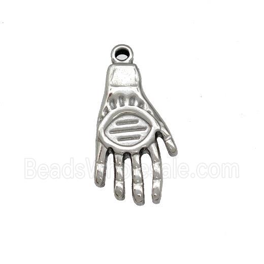 Raw Stainless Steel Hands Charms Pendant