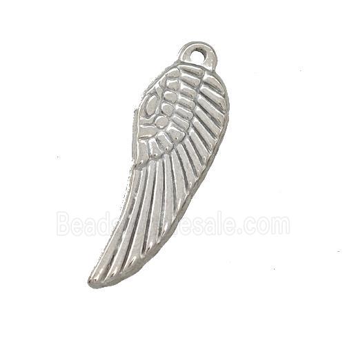 Raw Stainless Steel Angel Wings Charms Pendant