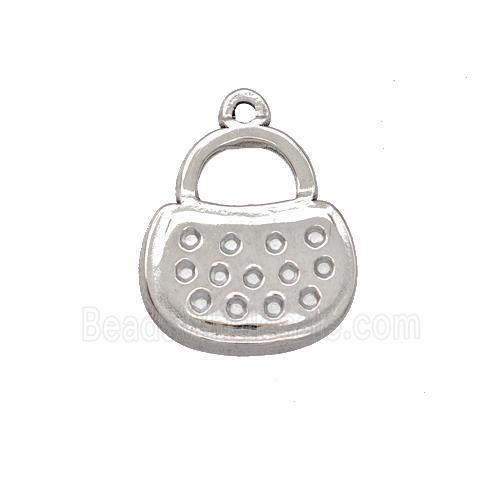 Raw Stainless Steel Bags Pendant