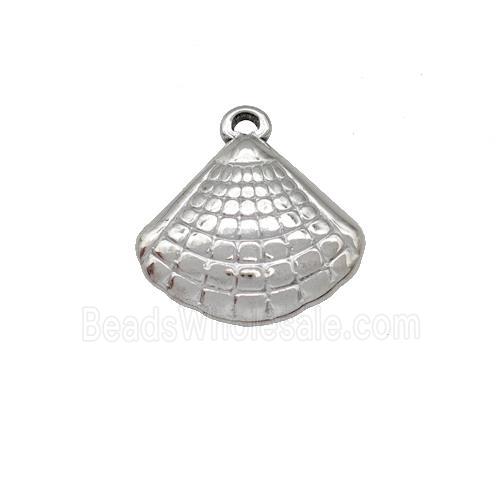 Raw Stainless Steel Sea Shell Charms Pendant