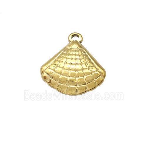 Stainless Steel Sea Shell Charms Pendant Gold Plated