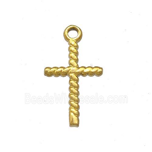 Stainless Steel Cross Pendant Gold Plated