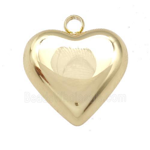 216 Stainless Steel Heart Pendant Hollow Gold Plated