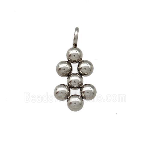 Raw Stainless Steel Grape Pendant
