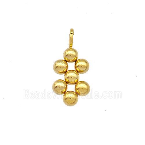 Stainless Steel Grape Pendant Gold Plated