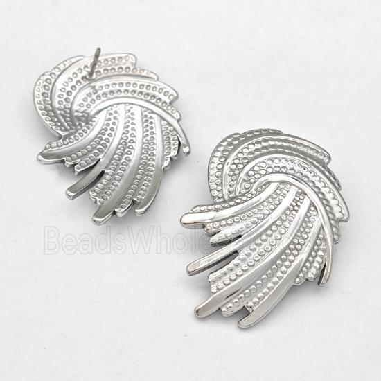 Raw Stainless Steel Stud Earring