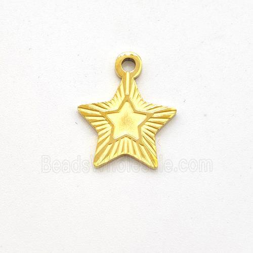 Stainless Steel Star Pendant Gold Plated