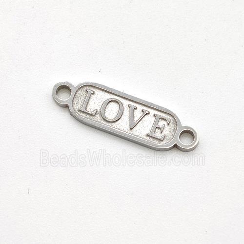 Raw Stainless Steel LOVE Connector