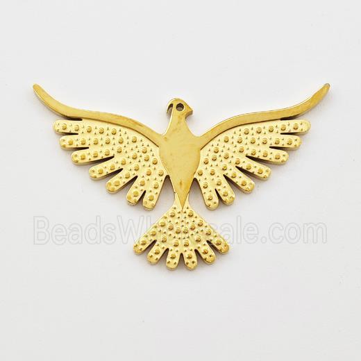 Stainless Steel Hawk Pendant Eagle Charms Gold Plated