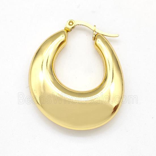 304 Stainless Steel Earring Hollow Gold Plated