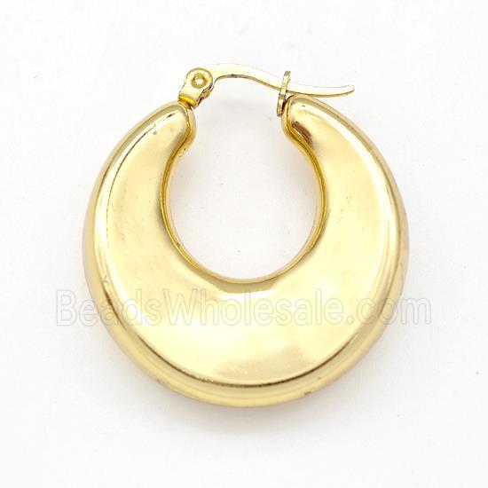 304 Stainless Steel Earring Hollow Gold Plated