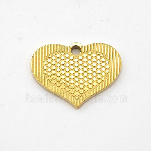 Stainless Steel Heart Pendant Gold Plated