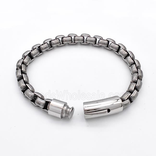 304 Stainless Steel Bracelet Antique Black