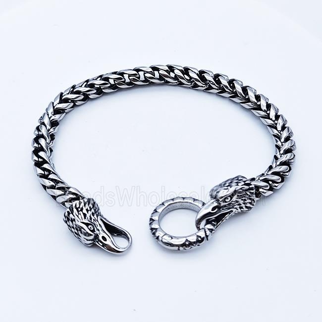 Stainless Steel bracelet, platinum plated