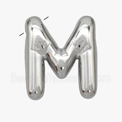 Raw Stainless Steel Letter-M Pendant
