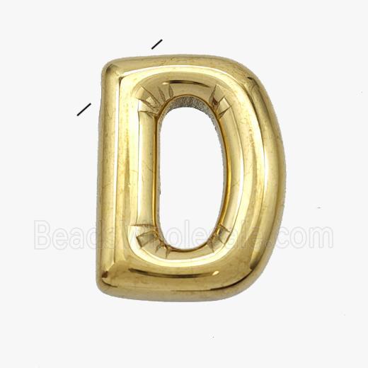 Stainless Steel Letter-D Pendant Gold Plated