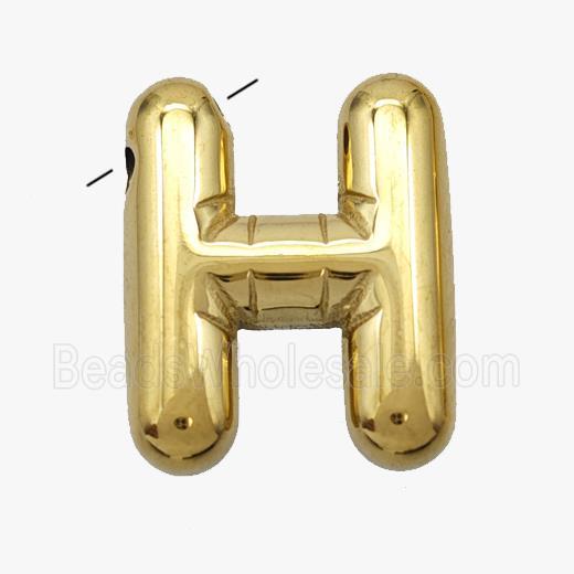 Stainless Steel Letter-H Pendant Gold Plated