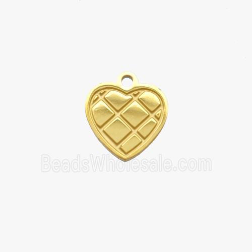 Stainless Steel Heart Pendant Gold Plated