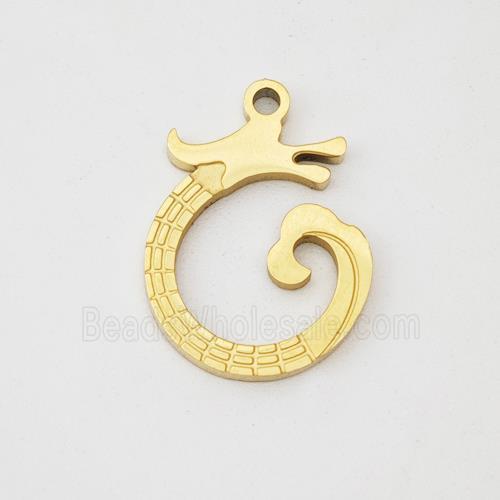 Stainless Steel Loong Pendant Gold Plated