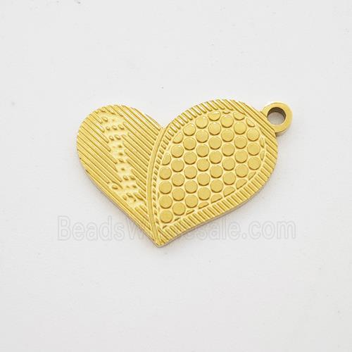 Stainless Steel Heart Penant Alway Love Gold Plated