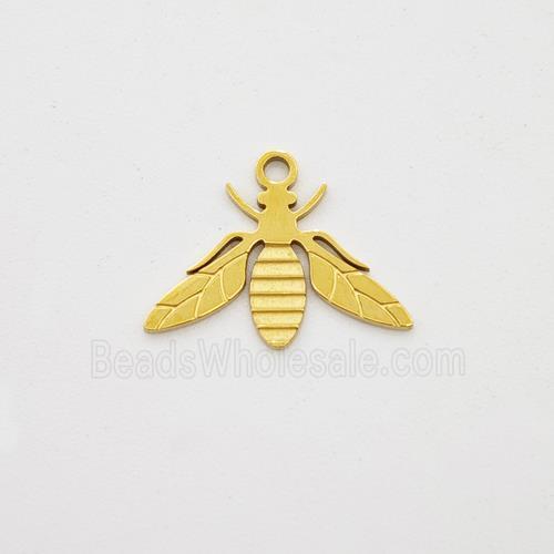 Stainless Steel Honeybee Pendant Gold Plated