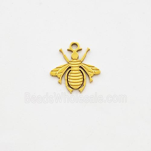 Stainless Steel Honeybee Pendant Gold Plated