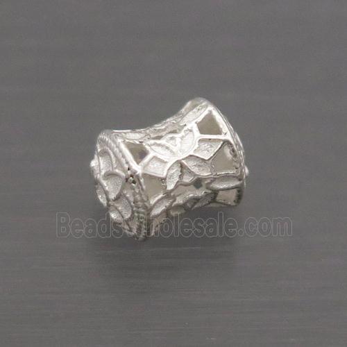 Sterling Silver Beads Tube Hollow