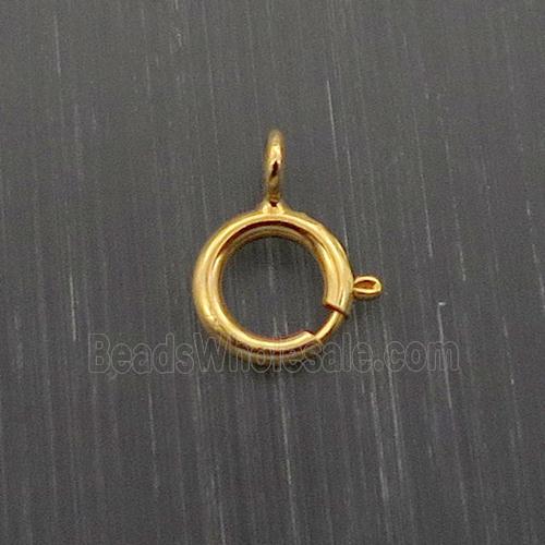 Sterling Silver Clasp Spring Gold Plated