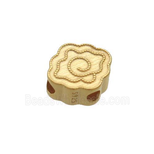 Sterling Silver Beads Chinese Lucky Gold Plated