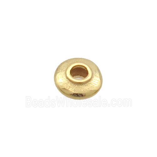 Sterling Silver Beads Rondelle Spacer Gold Plated