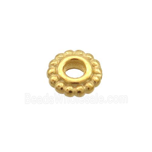 Sterling Silver Beads Flower Spacer Gold Plated
