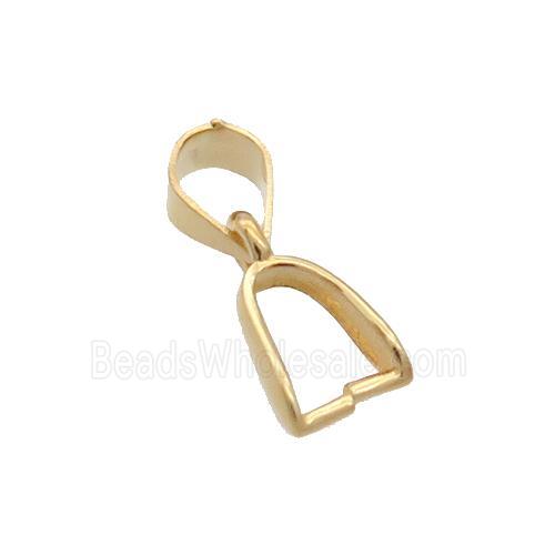Sterling Silver Pinch Bail Clasp Gold Plated