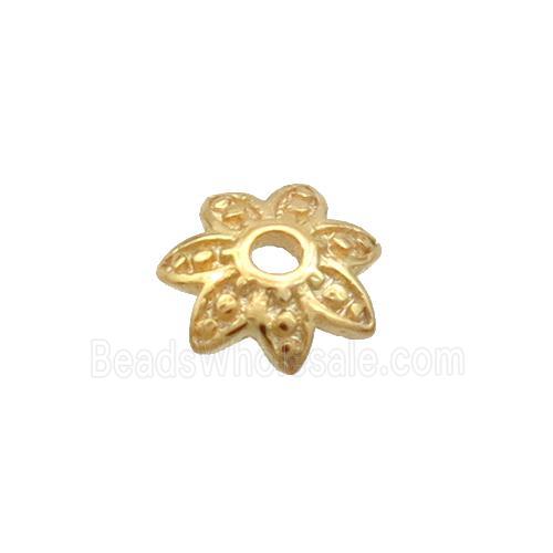 Sterling Silver BeadCaps Gold Plated