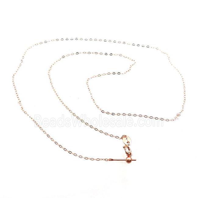Sterling Silver Necklace Chain Rose Gold