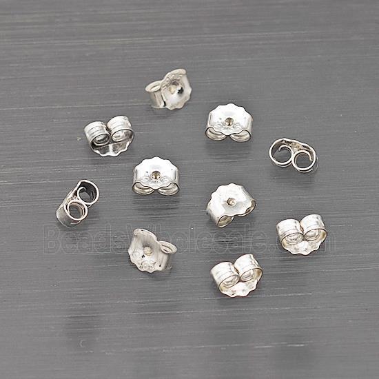 Sterling Silver Earring Nuts Back Shiny Silver