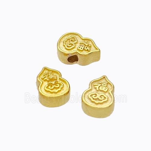 925 Sterling Silver Gourd Beads Luckyfu Gold Plated