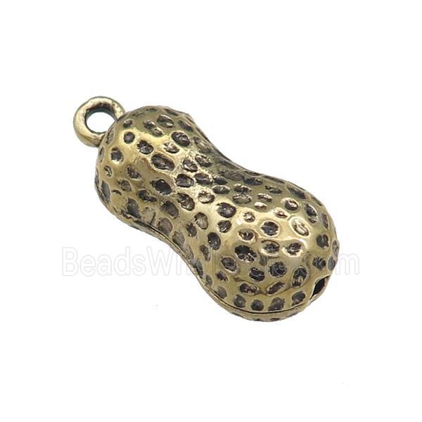 Tibetan Style Zinc Peanut Charms Pendant Antique Bronze