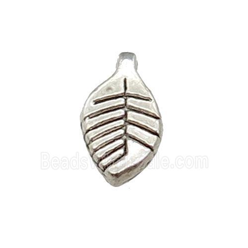 Tibetan Style Zinc Leaf Pendant Antique Silver