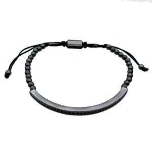 black brass adjustable Bracelet, approx 4mm dia [BR10560]