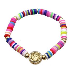 Polymer Clay Bracelets, stretchy, approx 6mm dia [BR10581]