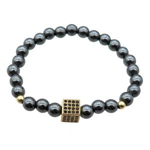 black Hematite Bracelets, stretchy, approx 6mm, 8mm [BR10661]