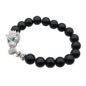 black Onyx Bracelets, stretchy, approx 10mm [BR10672]